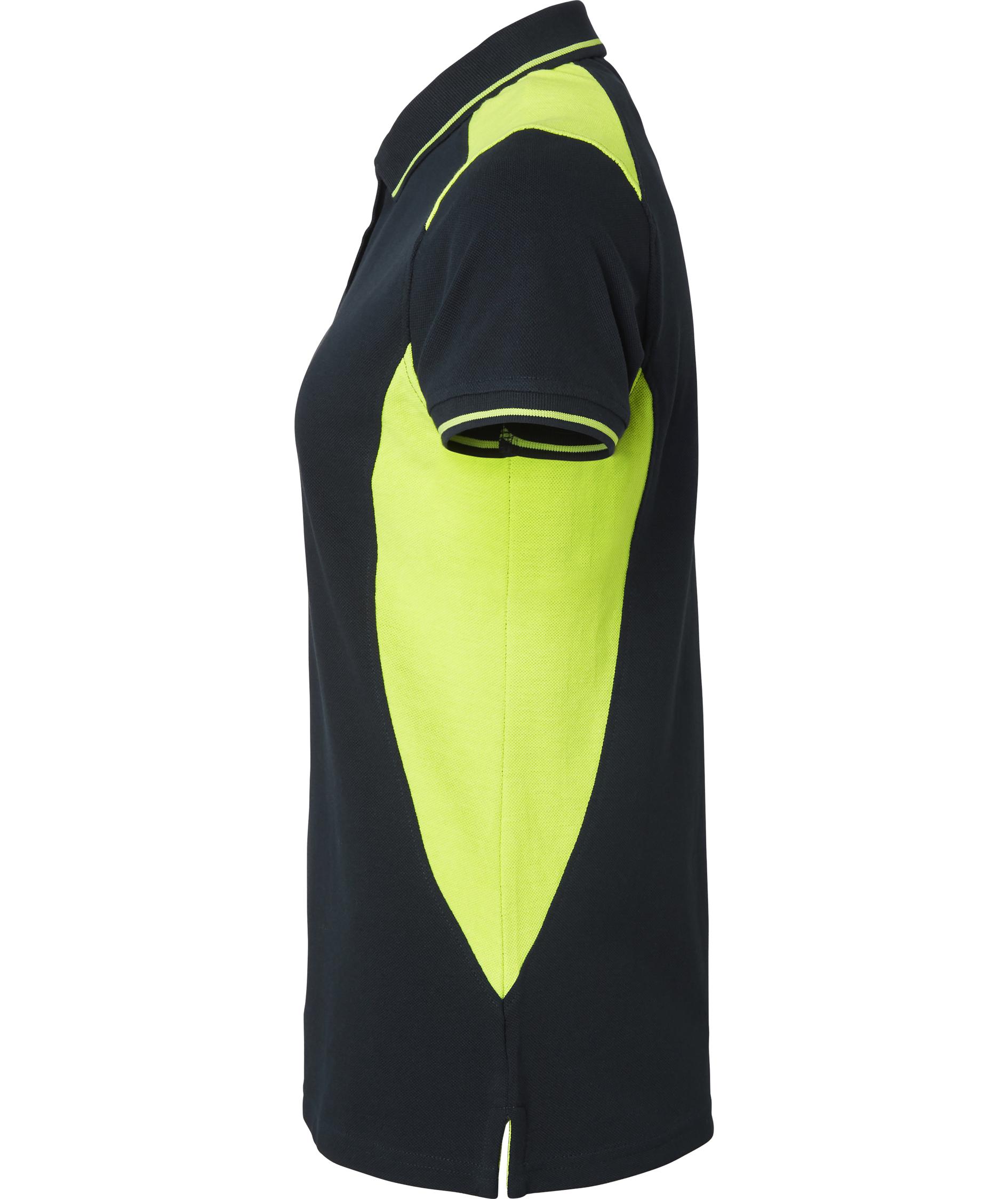 Top Swede dame polo T-skjorte 214, Navy/Hi-Vis gul, large image number 3