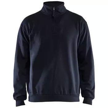 Blåkläder sweatshirt half zip, Dark Marine Blue