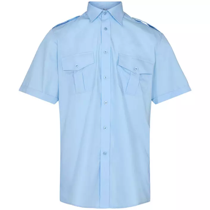 Angli Classic+ fit kortærmet uniformskjorta, Ljusblå, large image number 0