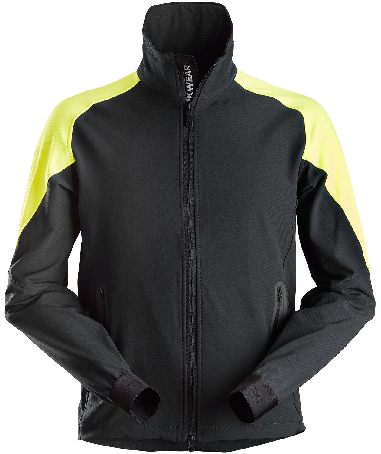 Snickers FlexiWork work jacket 8028 full stretch, Black/Neon Yellow, large image number 0