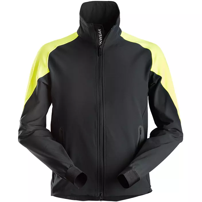 Snickers FlexiWork Arbeitsjacke 8028 full stretch, Schwarz/Neon Gelb, large image number 0