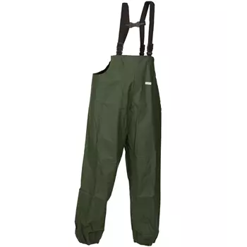 Lyngsøe PU Rain bib and brace trousers LR1455, Green