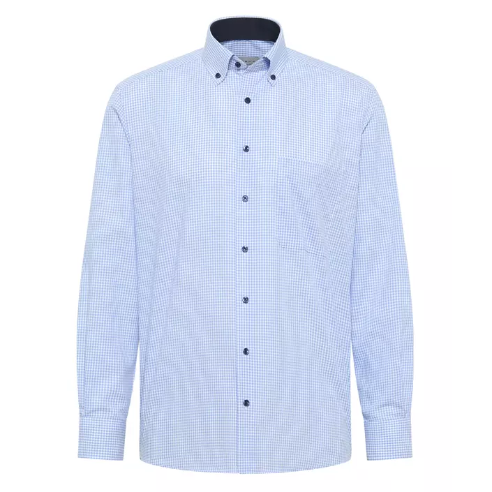 Eterna Poplin Comfort fit skjorte, Light blue, large image number 0