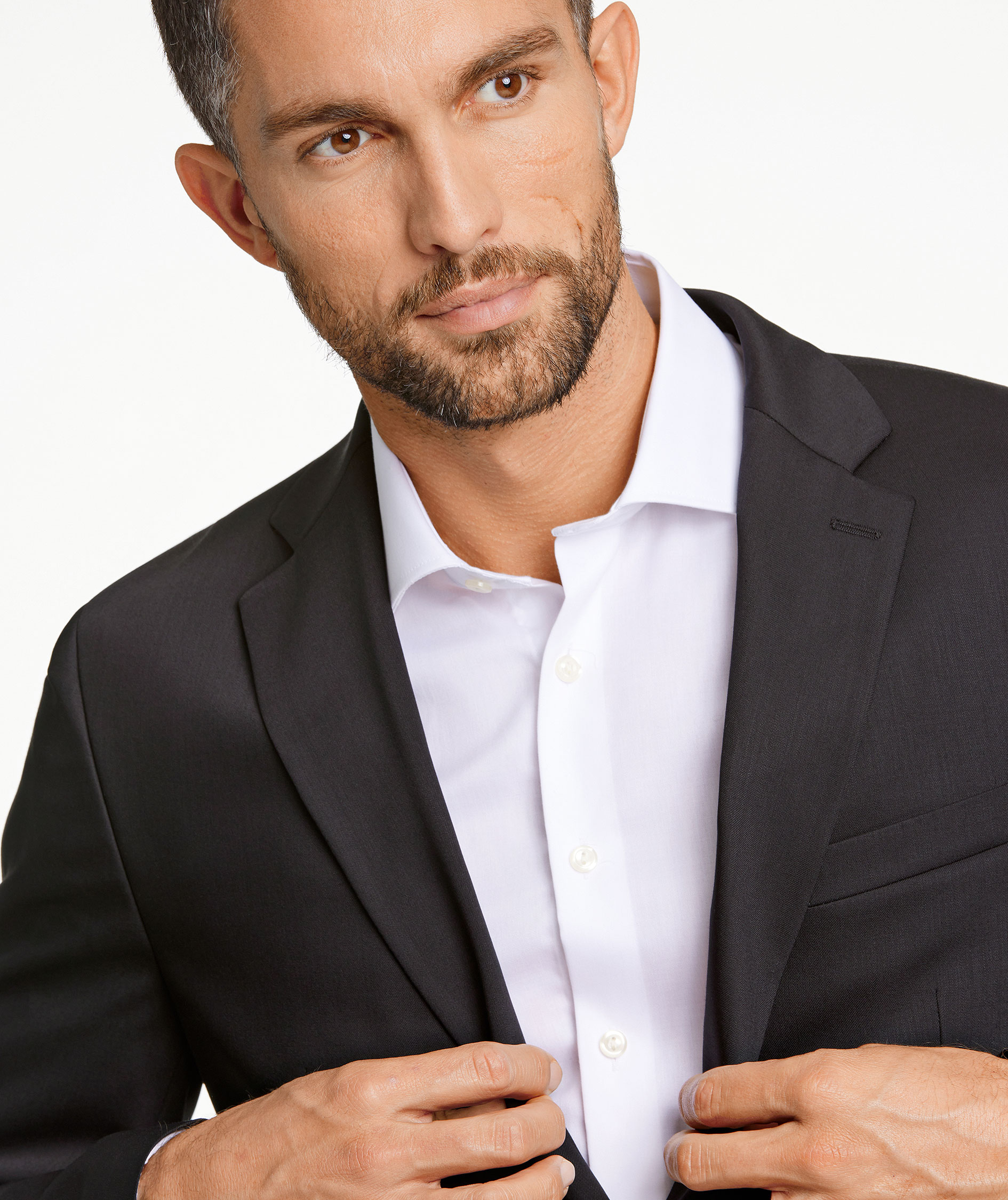 Lindbergh Modern fit blazer with wool, Black, large image number 3