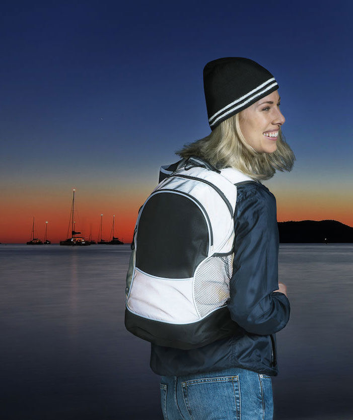 Clique Basic reflective backpack 21L, Hi-Vis, Hi-Vis, large image number 3