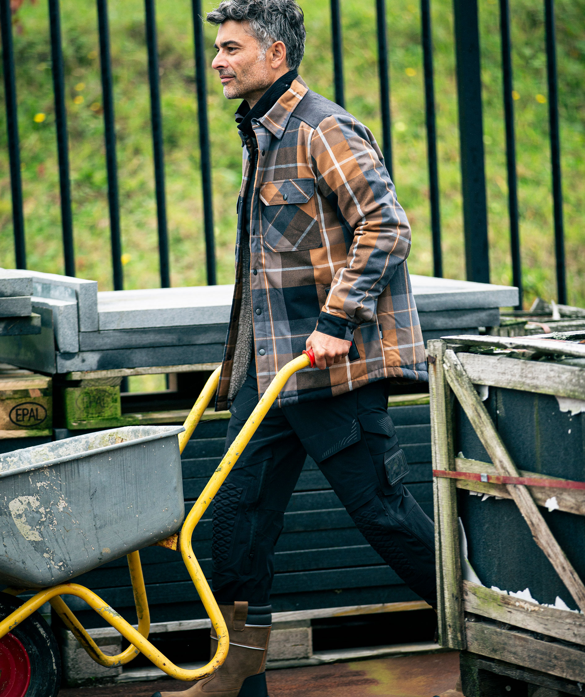 Mascot Customized flannel skjortejakke, N&oslash;ddebrun, large image number 5