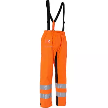 Elka Multinorm trousers with braces, Hi-vis Orange/Marine