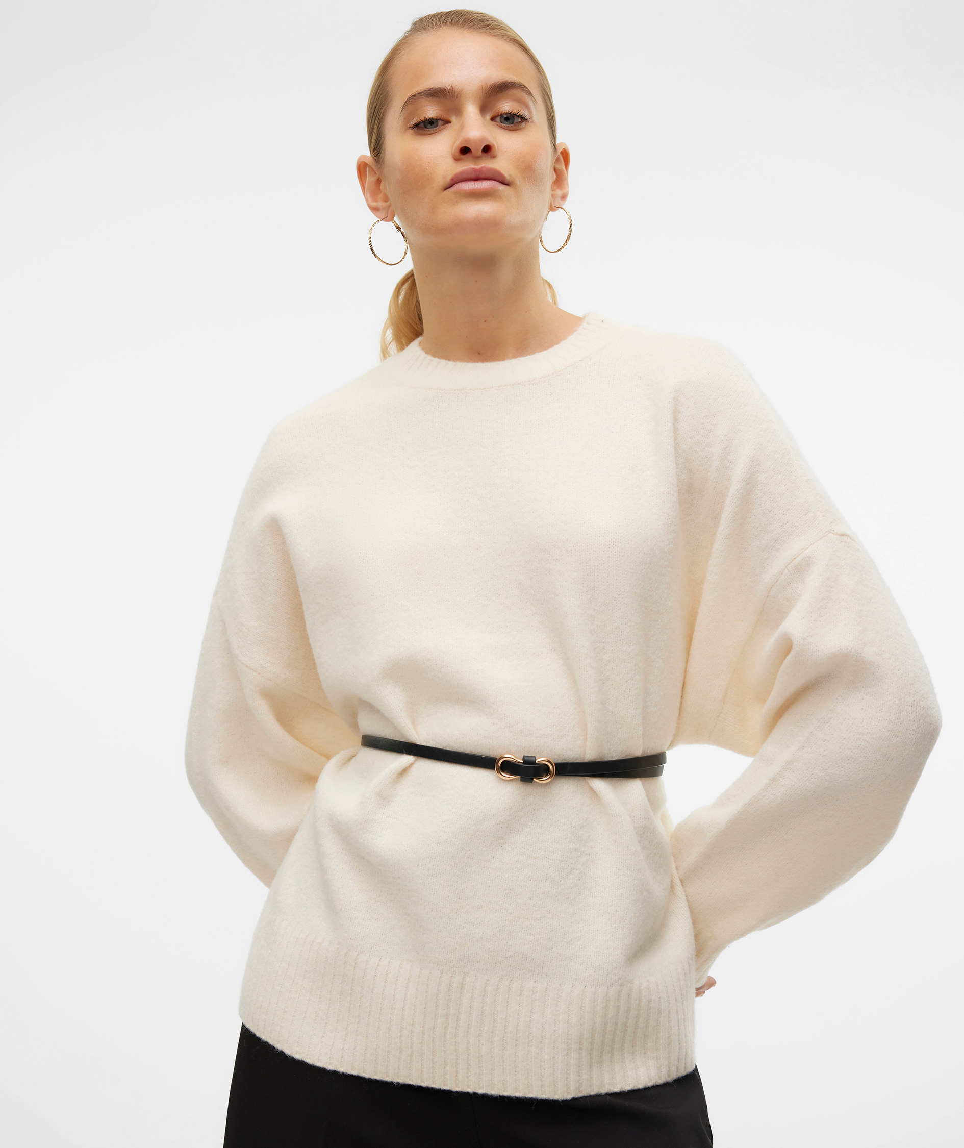 Vero Moda VMBOOM women's knitted pullover, Birch Melange, large image number 4