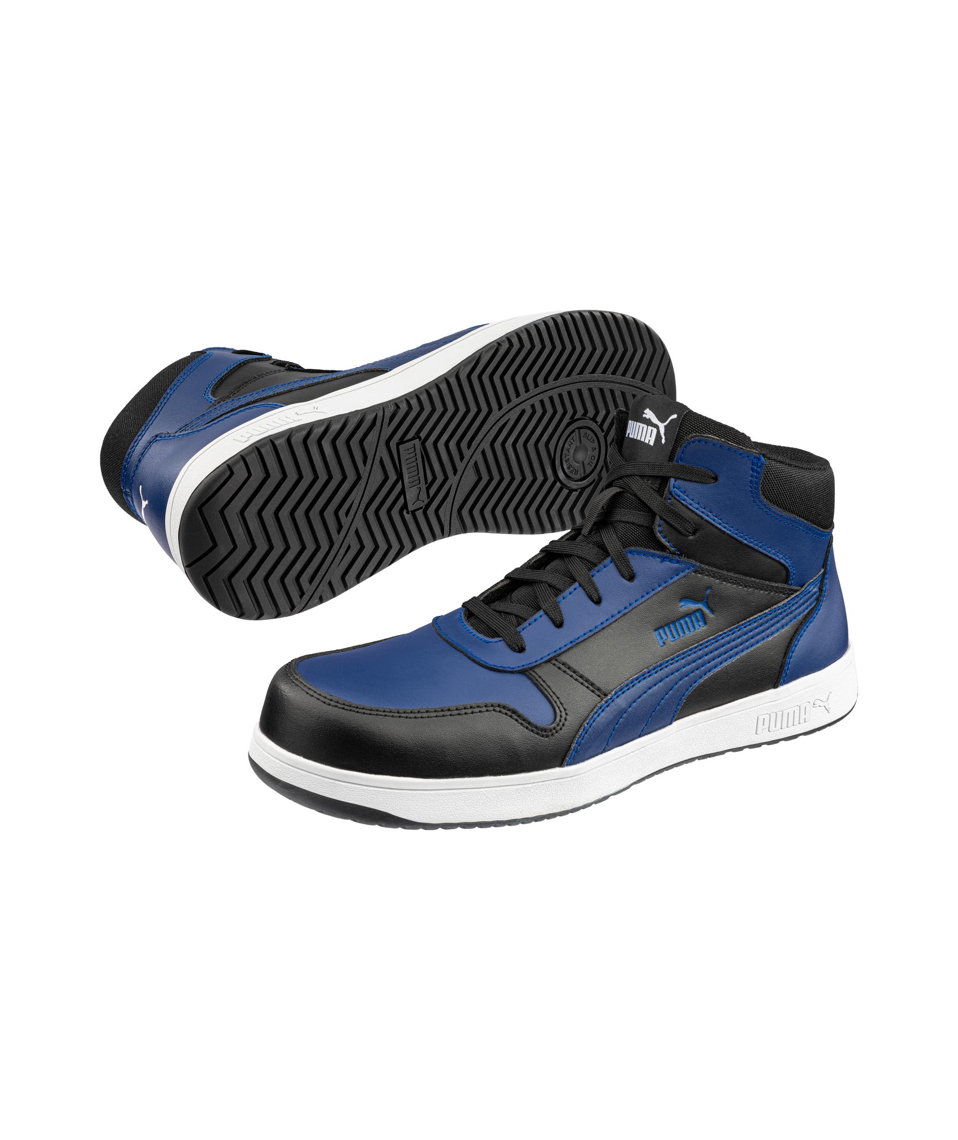 Puma Frontcourt Mid skyddsk&auml;ngor S3L, Svart/Marinbl&aring;, large image number 5