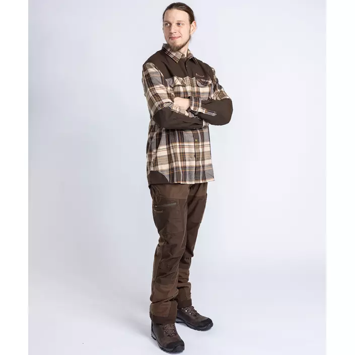 Pinewood Furudal Pro skjorte med uld, Beige/Suede Brown, large image number 6
