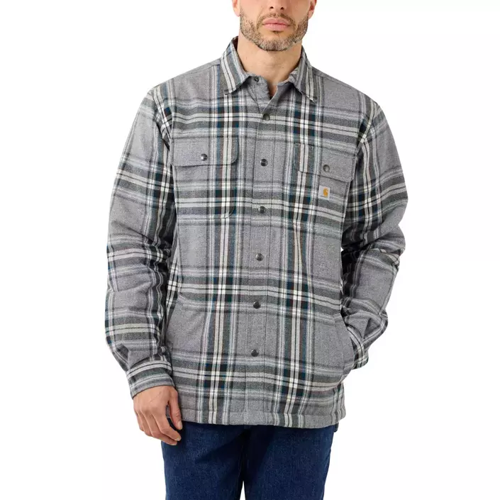 Carhartt sherpa foret skjortejakke, Asphalt, large image number 1