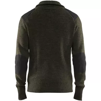 Blåkläder ull tröja, Mörk Olivgrön/Mörkgrå