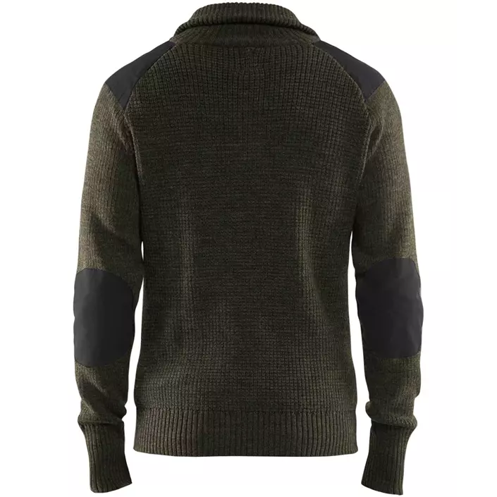 Blåkläder wool sweater, Dark Olive Green/Dark Grey, large image number 1