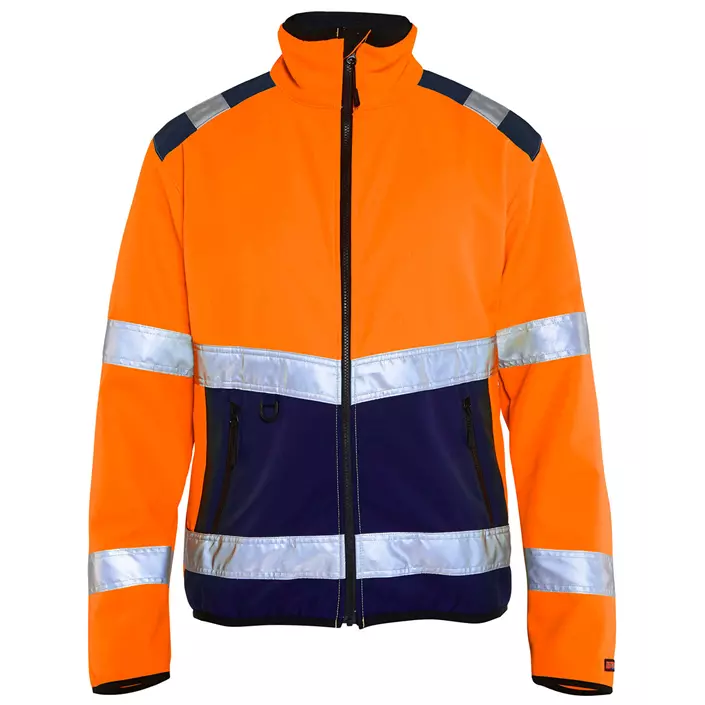 Blåkläder softshell jacket, Hi-vis Orange/Marine, large image number 0