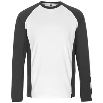 Mascot Bielefeld T-skjorte, langermet, 100% bomull, Hvit/Mørk Antrasittgrå