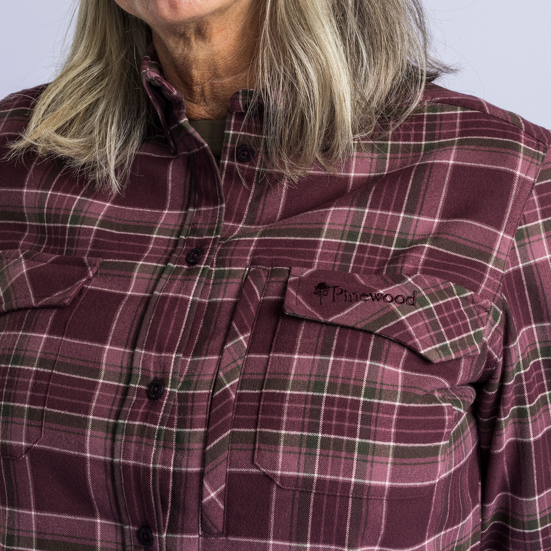 Pinewood Abisko Hiking Regular Fit dameskjorte, Plum, large image number 4