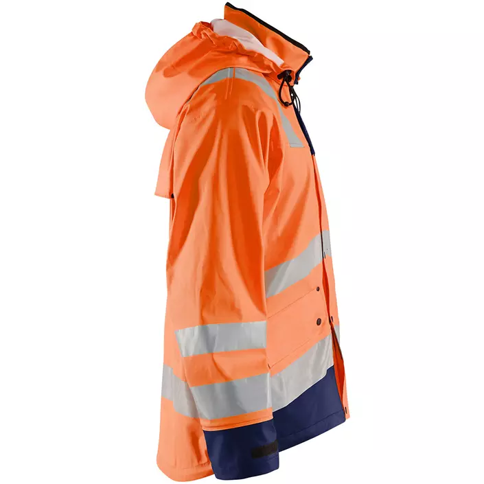 Blåkläder foret regnjakke, Hi-vis Orange/Marine, large image number 3