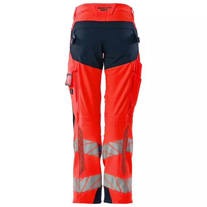 Mascot Accelerate Safe women's work trousers full stretch, Hi-Vis Red/Dark Marine, large image number 1