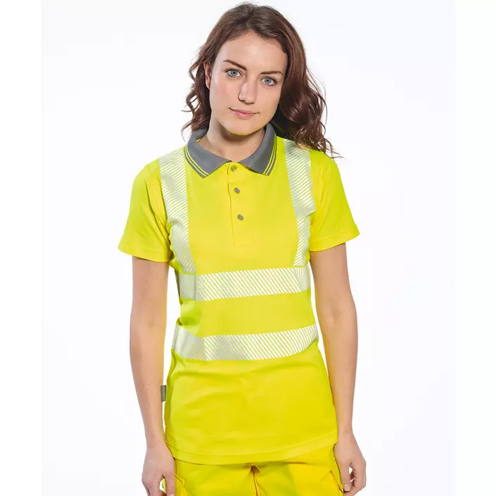 Portwest women's Pro polo shirt, Hi-Vis Yellow, large image number 1