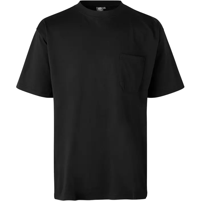 ID T-Time T-shirt med brystlomme, Sort, large image number 0