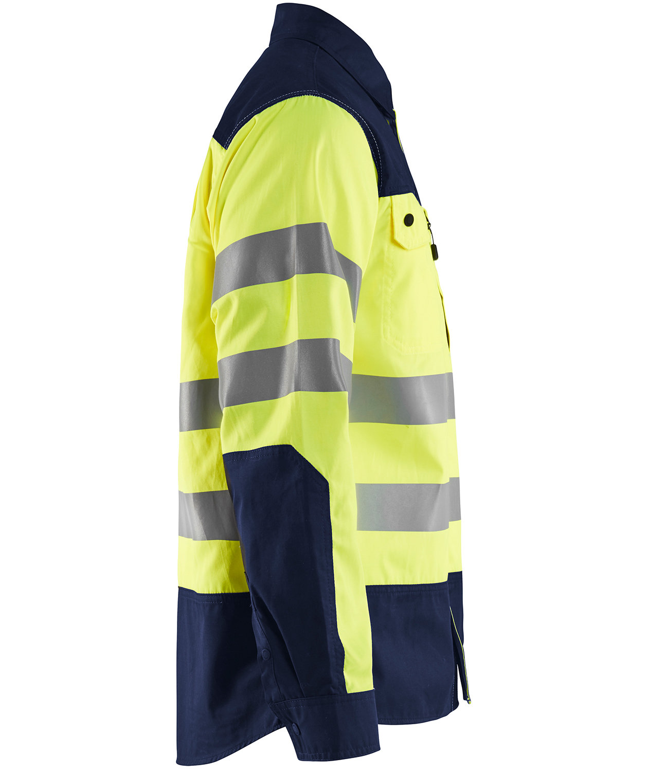 Bl&aring;kl&auml;der work shirt, Hi-vis Yellow/Marine, large image number 3