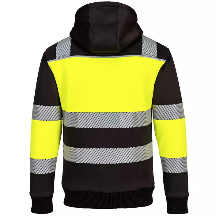 Portwest PW3 hoodie with zipper, Hi-vis Yellow/Black, large image number 1