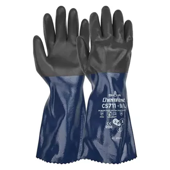 Showa CS711 Chemikalienschutzhandschuhe, Blau/Schwarz