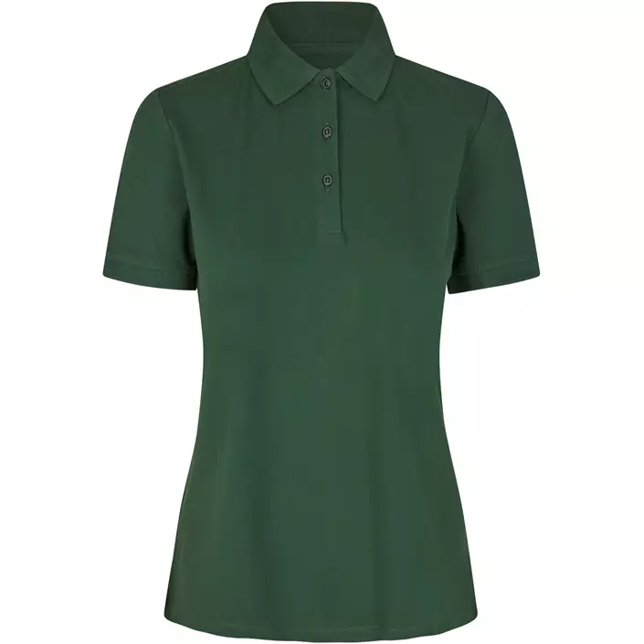 ID økologisk dame polo T-shirt, Flaskegrøn, large image number 0