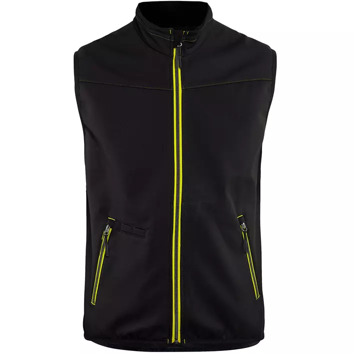 Blåkläder Unite softshell vest, Black/Yellow, large image number 0