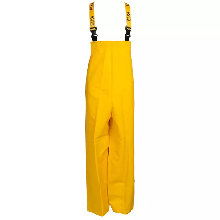 Elka Pro PU rain bib and brace trousers, Yellow, large image number 0