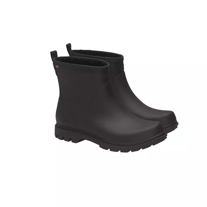 Viking Noble Warm dame korte gummistøvler, Black, large image number 1