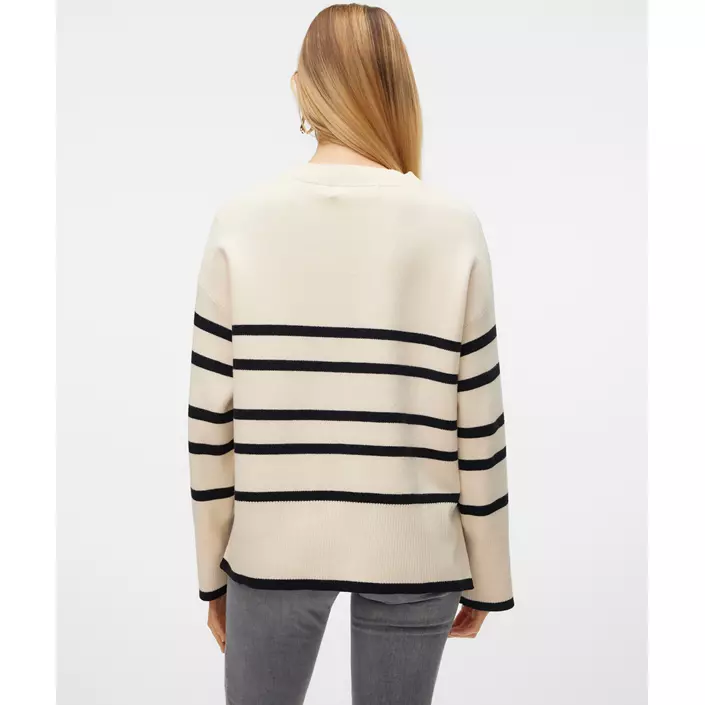Vero Moda VMSABA striktrøje, Birch/Black, large image number 2