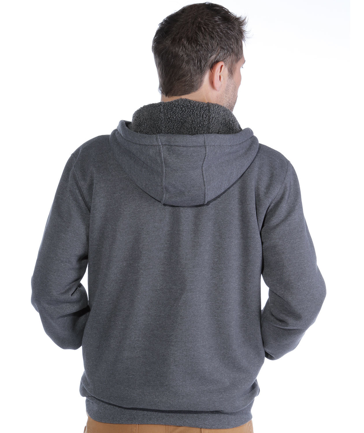 Carhartt Midweight h&aelig;ttetr&oslash;je, Carbon Heather, large image number 3