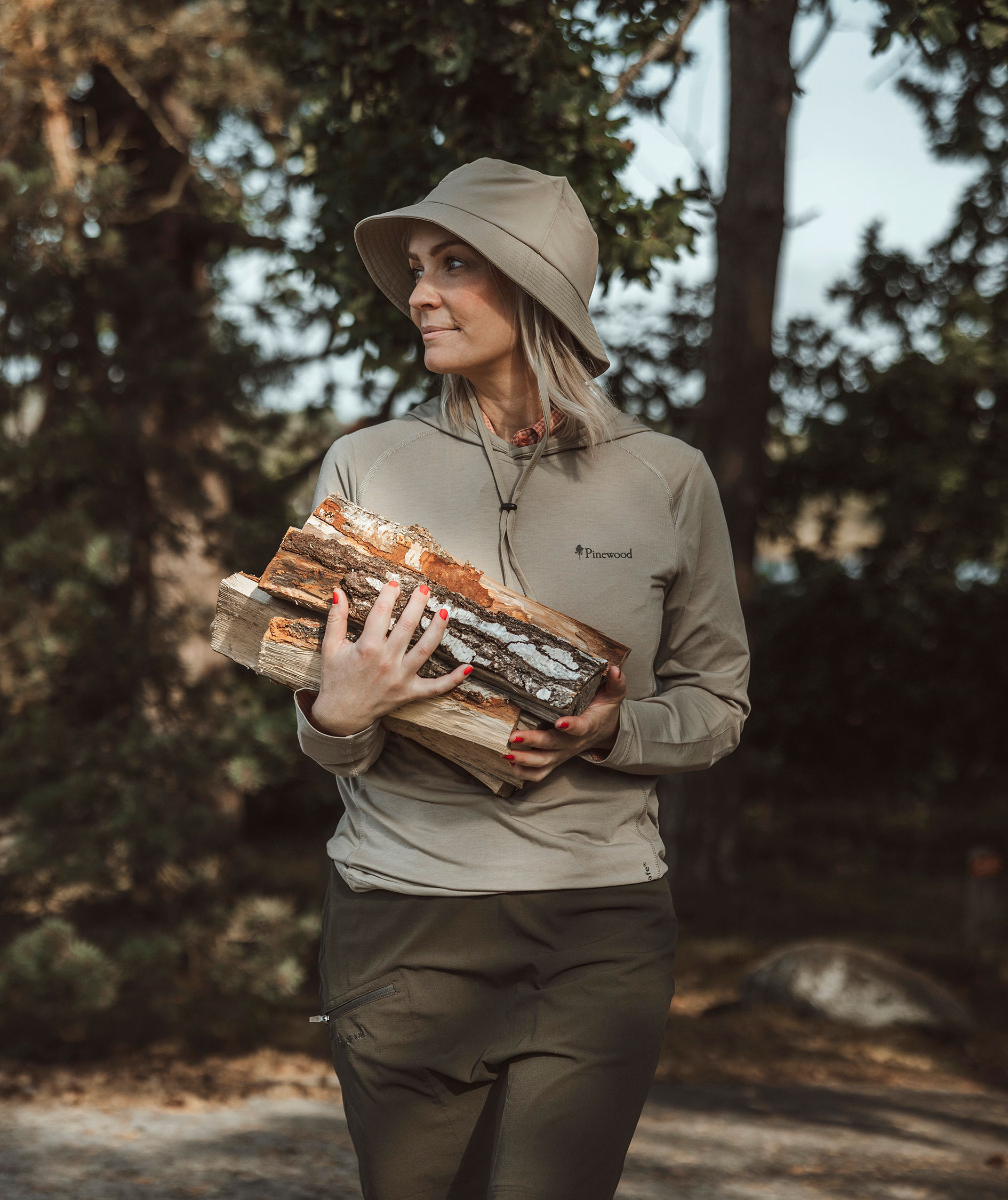 Pinewood NatureSafe dame h&aelig;ttetr&oslash;je, Light Khaki, large image number 3