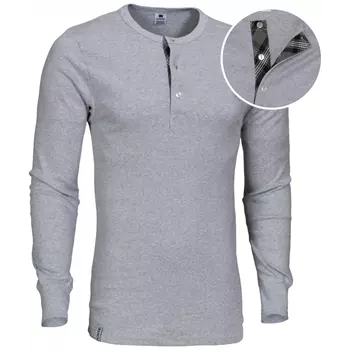 Dovre ribb grandad T-skjorte, Grey melange