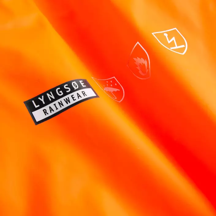 Lyngsøe Multinorm PU regnhängselbyxa, Varsel Orange, large image number 2