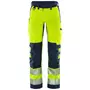 Fristads Flexforce work trousers, Hi-Vis yellow/marine