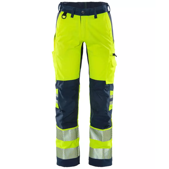 Fristads Flexforce work trousers, Hi-Vis yellow/marine, large image number 0
