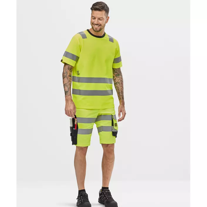 Snickers arbetsshorts 6136, Varsel Gul/Svart, large image number 1