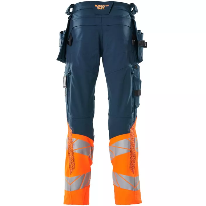 Mascot Accelerate Safe craftsman trousers Full stretch, Dark Petroleum/Hi-Vis Orange, large image number 1