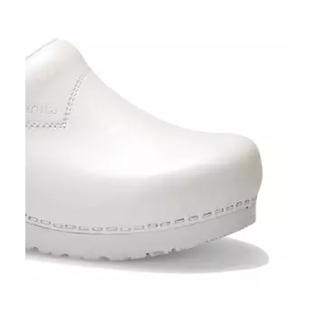 Sanita San Flex clogs with heel cover O2, White