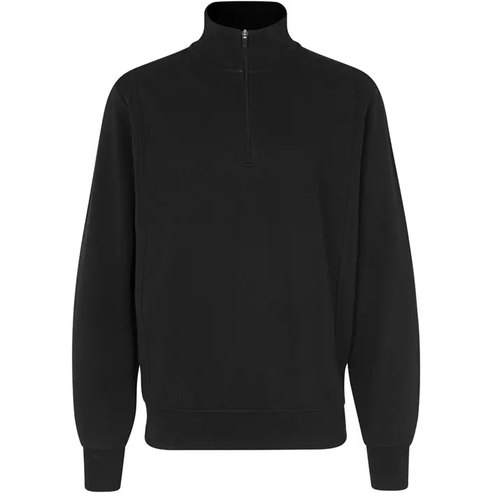 ID Sweatshirt med kort lynlås, Sort, large image number 0
