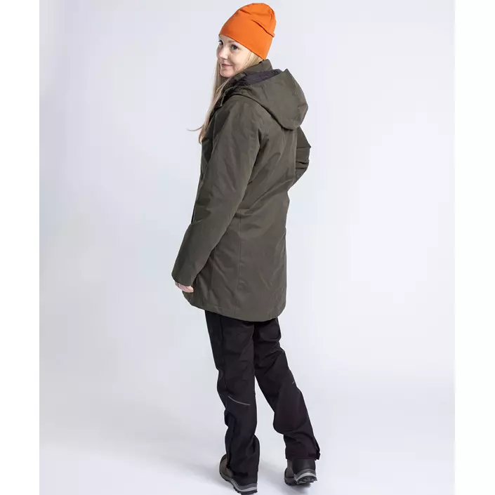 Pinewood dame vinter parkajakke, Dark Green, large image number 14