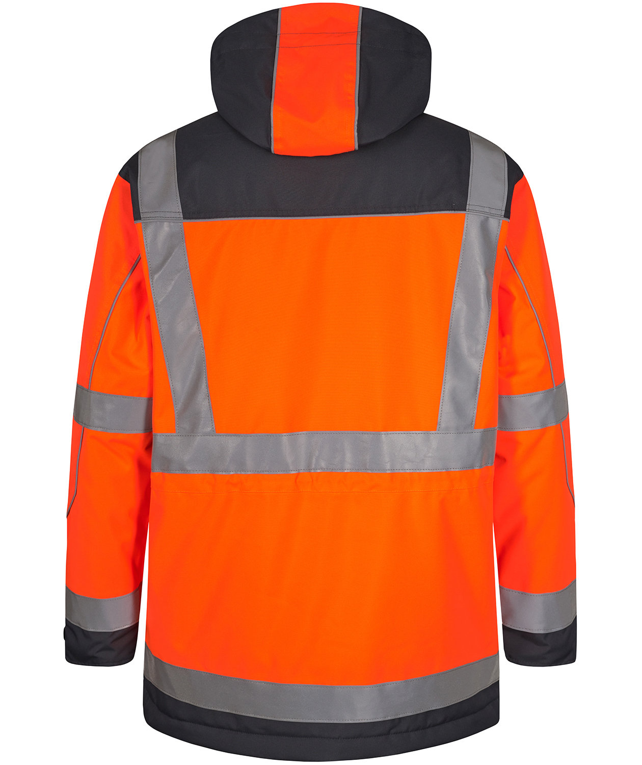 Engel parkas, Varsel orange/Gr&aring;