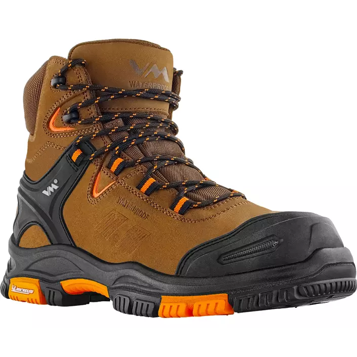 VM Footwear Arkansas sikkerhedsstøvletter S3, Brun/sort/orange, large image number 0