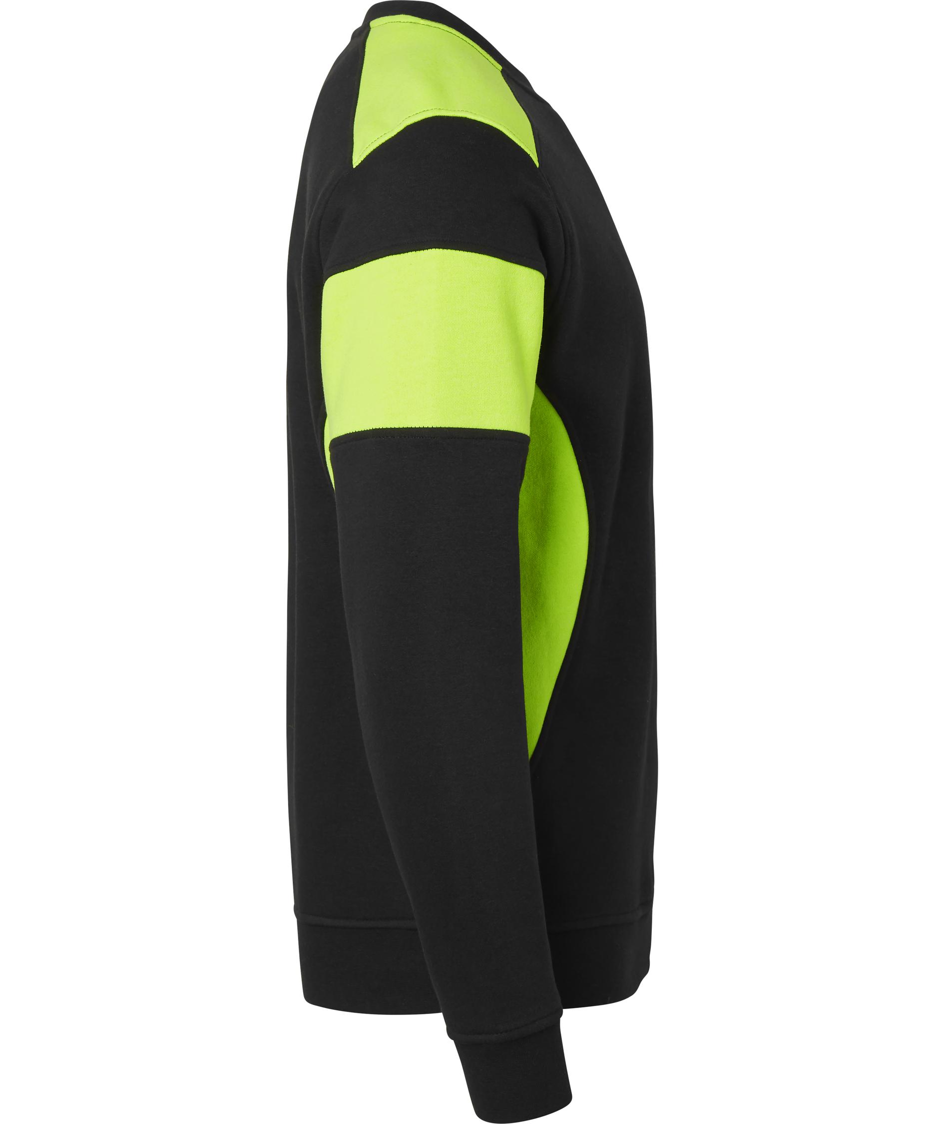 Top Swede sweatshirt 221, Black/Hi-Vis Yellow, large image number 2