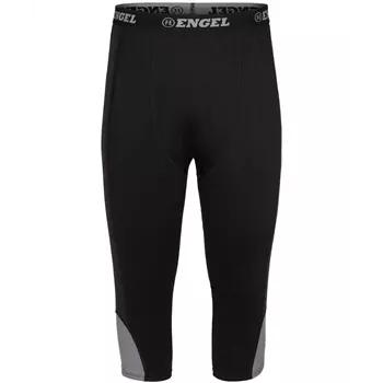 Engel 3/4 thermal underpants 3/4-length, Black/Anthracite