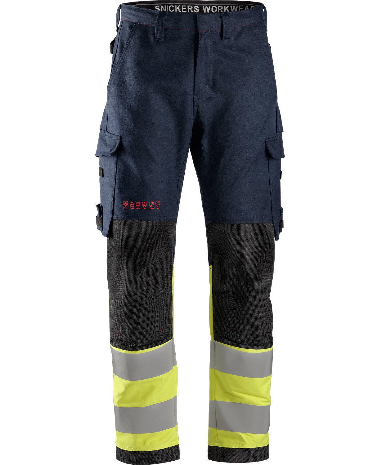 Snickers ProtecWork Arbeitshose, Marine/Hi-Vis gelb, large image number 0