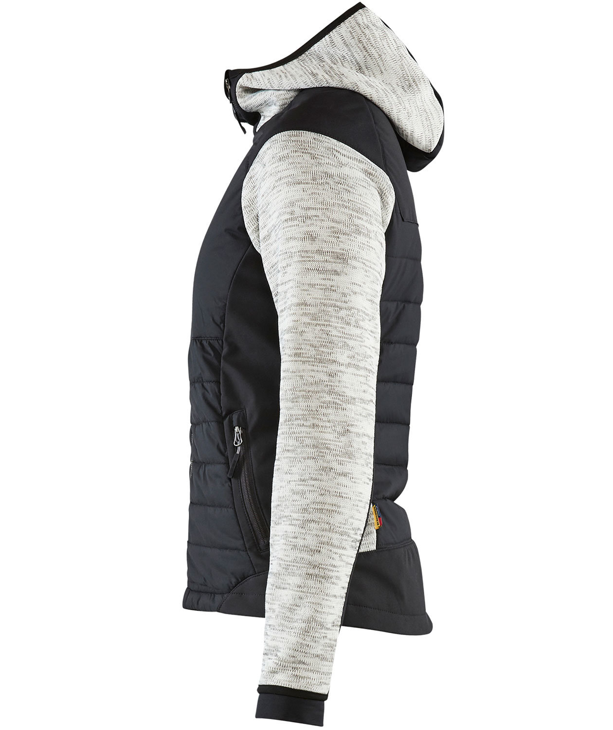 Bl&aring;kl&auml;der women's hybrid jacket, Grey Melange/Black, large image number 2