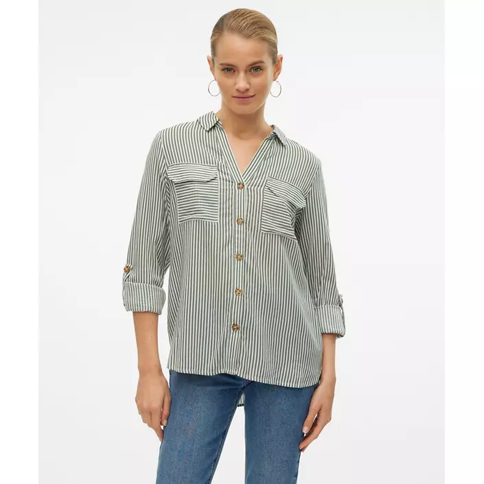 Vero Moda VMBUMPY skjorta dam, Laurel Wreath Stripe, large image number 1